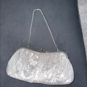 Elegant Silver Clutch Bag wedding, MOB, formal, evening wear, elegant, prom